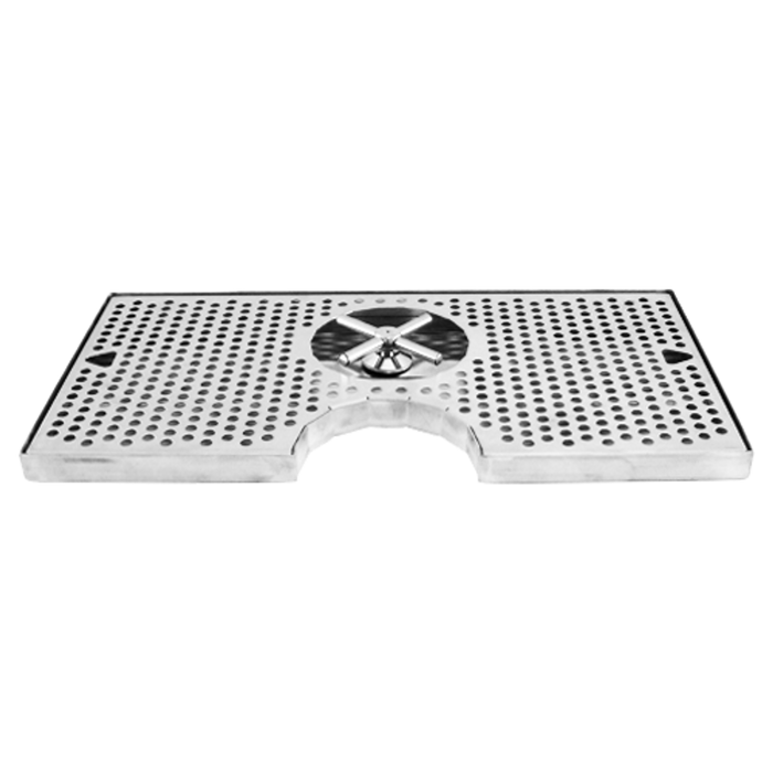 Countertop Drip Tray, 20" x 10", Rinser, Cut out