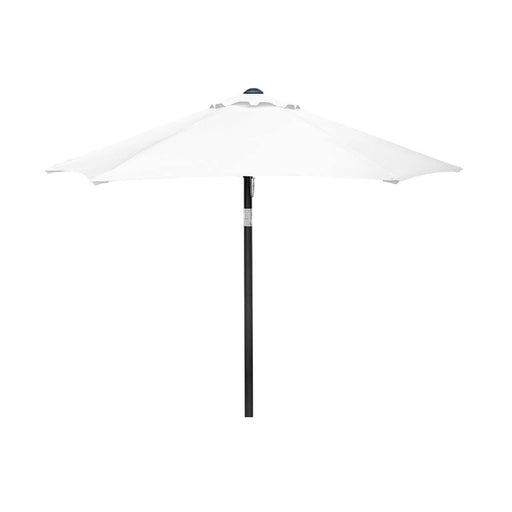 Round White Patio Umbrella - 6 ft (6 ribs), Metal frame, Polyester canopy, No Flaps