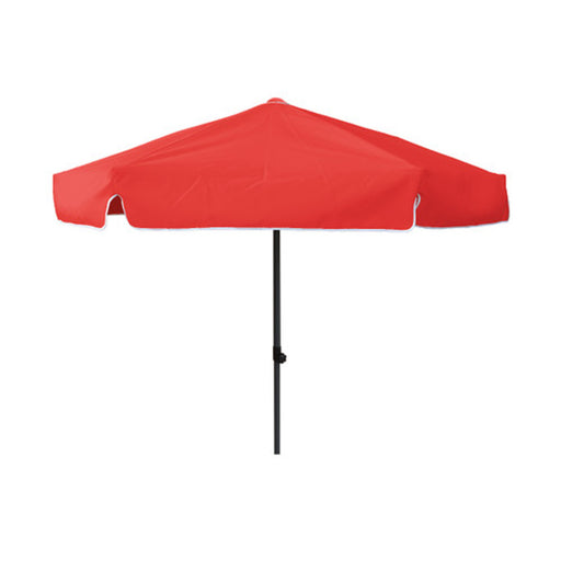 Round Red Patio Umbrella - 6 ft (6 ribs), Metal frame, Polyester canopy