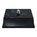 6 x Collectible tap handles stands, black marble look finish