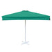 Square Green Patio Umbrella - 3mx3m , Metal frame with base, Polyester canopy