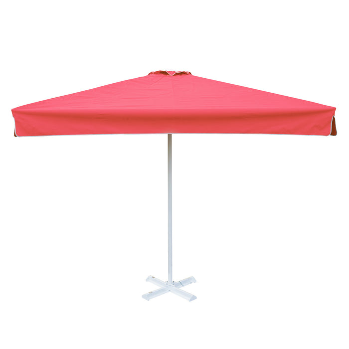 Square Scarlet Patio Umbrella - 3mx3m , Metal frame with base, Polyester canopy