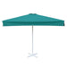 Square Teal Patio Umbrella - 3mx3m , Metal frame with base, Polyester canopy