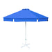 Round Green Patio Umbrella - 10 ft, Metal frame with base, Polyester canopy