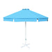 Round Light Blue Patio Umbrella - 10 ft, Metal frame with base, Polyester canopy