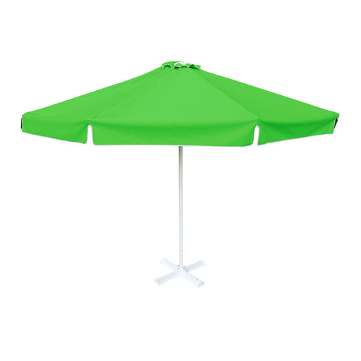 Round Lime Green Patio Umbrella - 13 ft, Metal frame with base, Polyester canopy