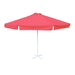 Round Scarlet Patio Umbrella - 13 ft, Metal frame with base, Polyester canopy