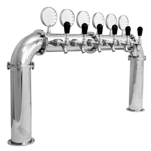 Stainless Steel Tower, ARCADIA, 6 Tap, TOP LED