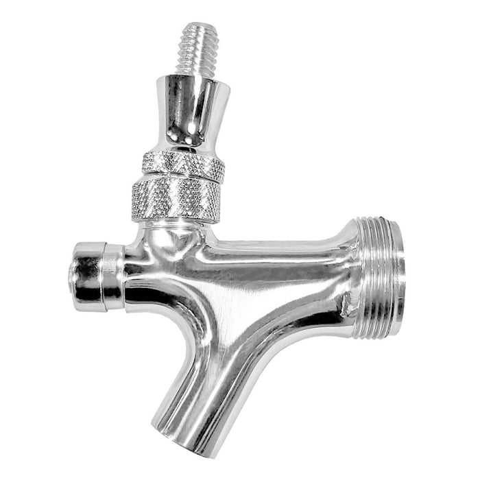 Domestic Faucet, Polished Stainless Steel, Self Closing