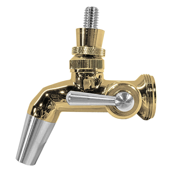 Domestic Faucet, Stainless Steel, Gold, Flow Control, Nukatap