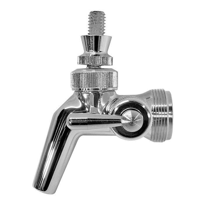 Domestic Faucet, Polished Stainless Steel, Flow Control, Perlick
