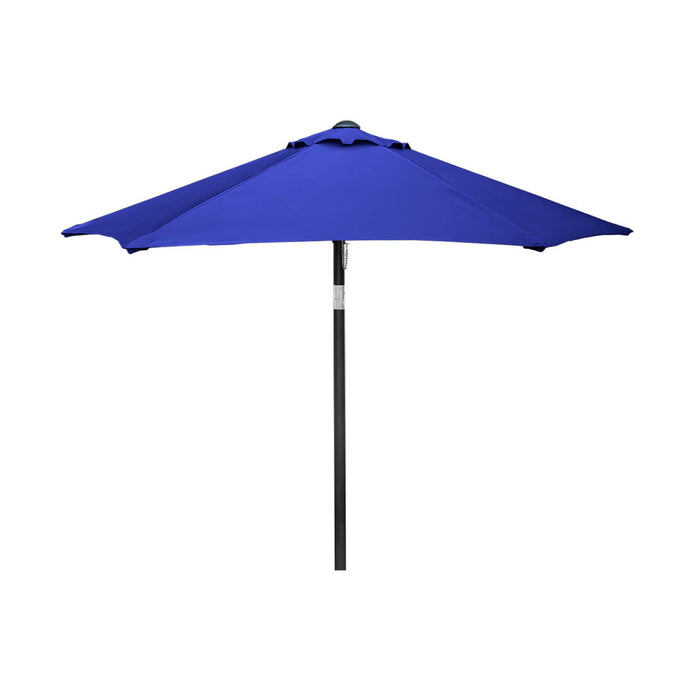 Round Blue Patio Umbrella - 7 ft (6 ribs), Metal frame, Polyester canopy, No Flaps