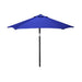 Round Blue Patio Umbrella - 7 ft (6 ribs), Metal frame, Polyester canopy, No Flaps