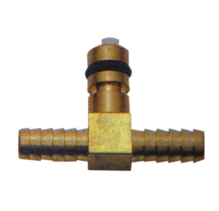 Brass, 1/4" T Hose, Barb Inlet with Shut-off
