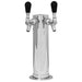 Cylinder/Column  Beer Tower, 2 Tap, SS Shanks & Faucets