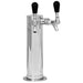 Cylinder/Column  Beer Tower, 2 Tap, SS Shanks & Faucets