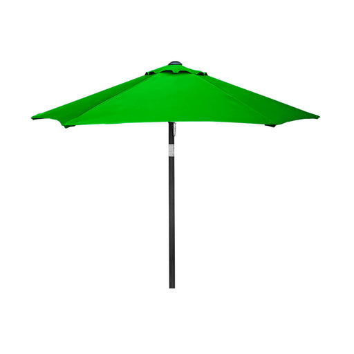 Round Green Patio Umbrella - 6 ft (6 ribs), Metal frame, Polyester canopy, No Flaps