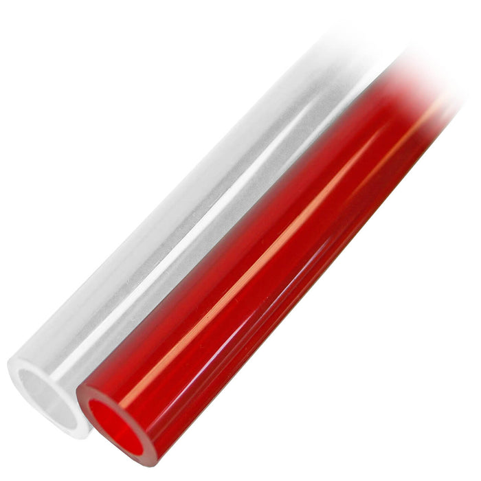 Thermoplastic Vinyl Hose, 50' Coil, RED PVC Tubing for Air Supply, 5/16" ID, 9/16" OD Bonded with Clear PVC Tubing, 3/8" ID, 5/8" OD