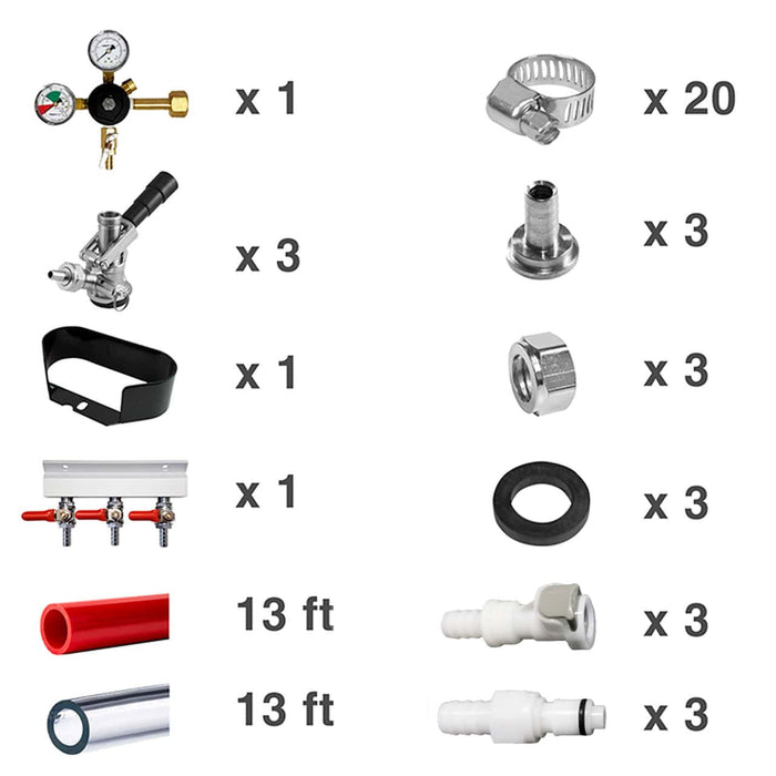 Jockey Box, 3 Line Tapping Kit - CO2