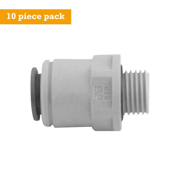 John Guest Fitting, Male Connector 3/8" X 1/4" BSPP