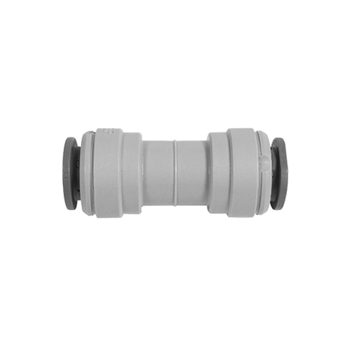 John Guest Fitting, Gray Acetal Union Connector 1/2"