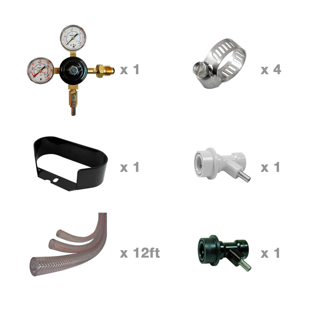 Kegerator Kit For 1 Line, Ball Lock Connectors For Cornelius Keg