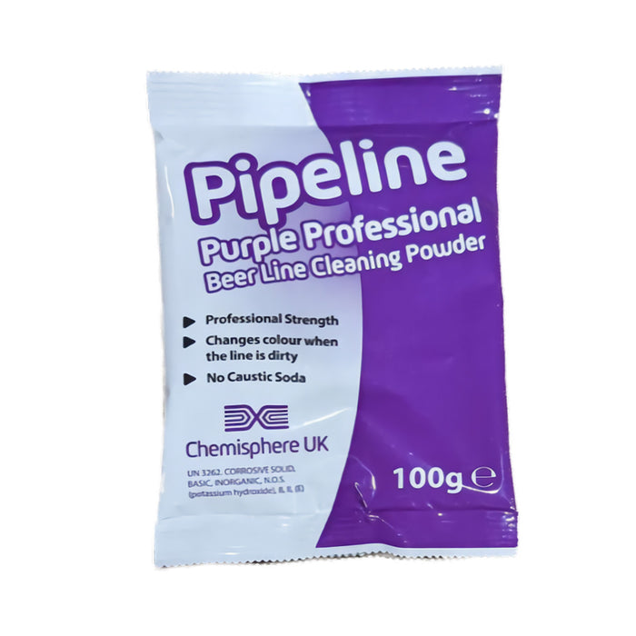 PIPELINE PURPLE PROFESSIONAL POWDER BEER LINE CLEANER, 100G, CHLORINE-FREE