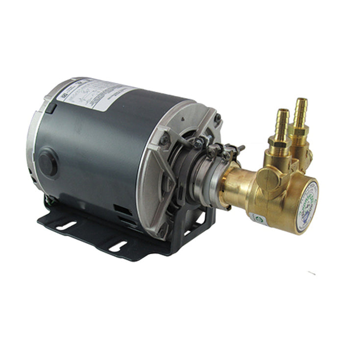 100 GPH Pump and Motor Assembly (complete with fittings and clamp), Dual Voltage 100-120V-200-240V, US Motor Nidec