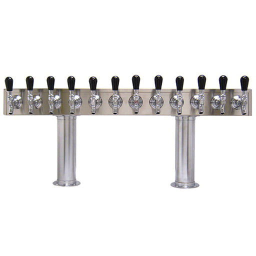 American Style Tower, 3'' Pedestal Tubes DOUBLE PEDESTAL 12, Chrome, GLYCOL
