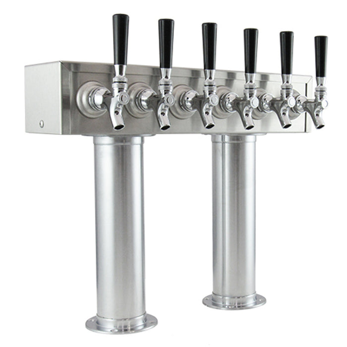 American Style Tower, 3'' Pedestal Tubes DOUBLE PEDESTAL 6, Chrome, GLYCOL