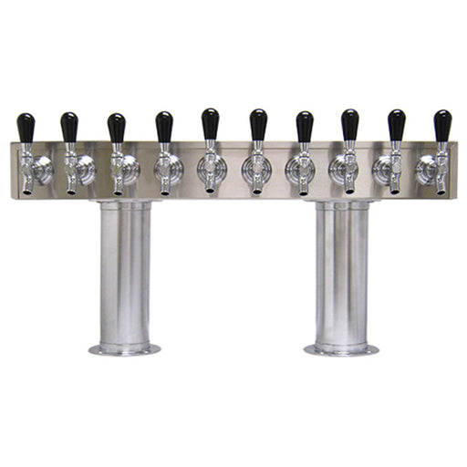 American Style Tower, 4'' Pedestal Tubes DOUBLE PEDESTAL 10, Chrome, GLYCOL