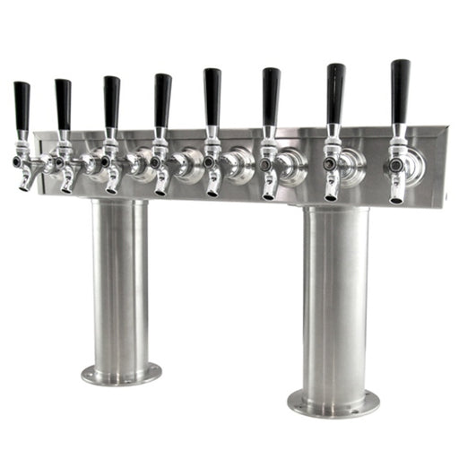 American Style Tower, 4'' Pedestal Tubes DOUBLE PEDESTAL 8, Chrome, GLYCOL