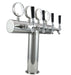 Stainless Steel Tower, TERRA, 4 Tap (no flange), TOP LED