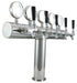 Stainless Steel Tower, TERRA, 5 Tap (no flange), TOP LED