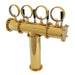 Stainless Steel GOLD Tower, TERRA, 4 Tap