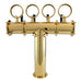 Stainless Steel GOLD Tower, TERRA, 4 Tap
