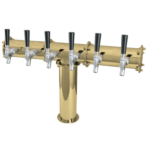 Stainless Steel GOLD Tower, TERRA, 6 Tap