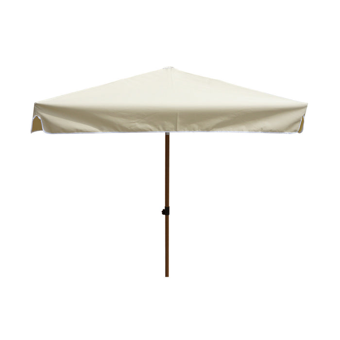 Square Beige Patio Umbrella - 1.8mx1.8m, Metal frame, Polyester canopy