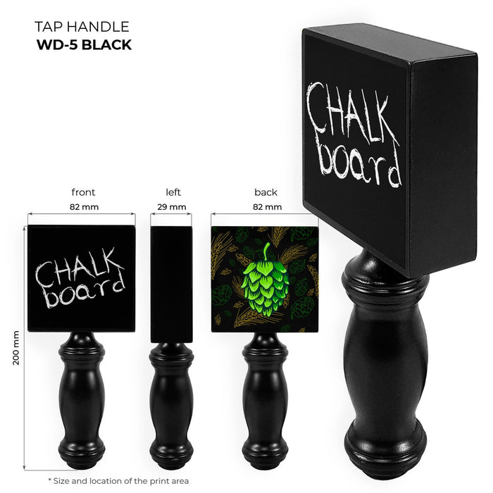 Custom Chalk Board Tap Handle, Model WD-5
