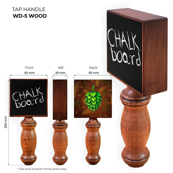 Custom Chalk Board Tap Handle, Model WD-5
