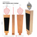 Custom Chalk Board Tap Handle, Model WD-7 with Topper