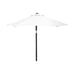 Round White Patio Umbrella - 7 ft (6 ribs), Metal frame, Polyester canopy, No Flaps