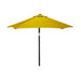 Round Yellow Patio Umbrella - 7 ft (6 ribs), Metal frame, Polyester canopy, No Flaps