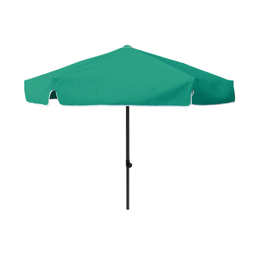 Round Green Patio Umbrella - 7 ft, Metal frame, Polyester canopy
