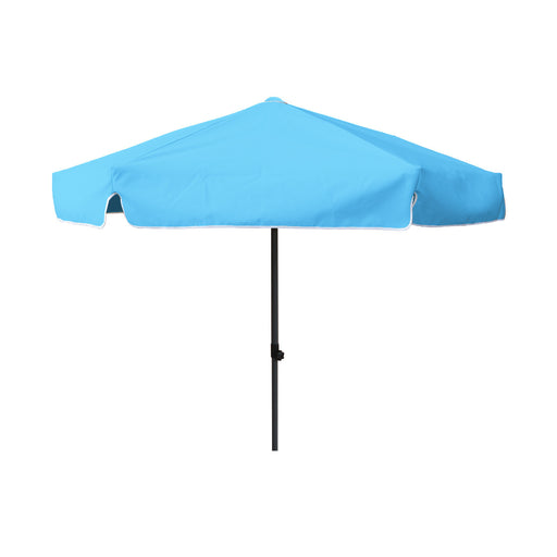Round Light Blue Patio Umbrella - 7 ft, Metal frame, Polyester canopy