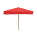 Square Red Patio Umbrella - 1.8mx1.8m, Metal frame, Polyester canopy