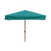 Square Teal Patio Umbrella - 1.8mx1.8m, Metal frame, Polyester canopy