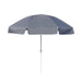 Round Gray Patio Umbrella - 6 ft (8 ribs), Metal frame, Polyester canopy