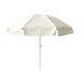 Round Beige Patio Umbrella - 6 ft (8 ribs), Metal frame, Polyester canopy