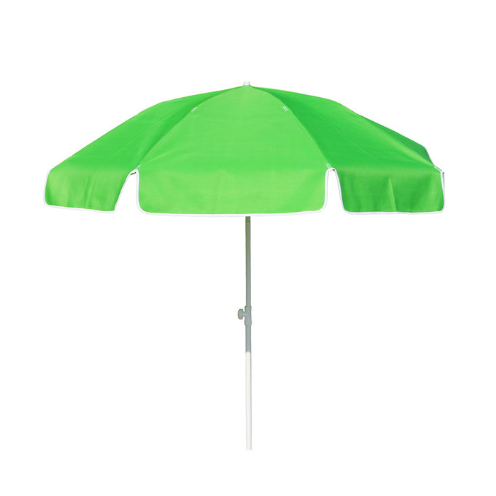 Round Lime Green Patio Umbrella - 6 ft (8 ribs), Metal frame, Polyester canopy